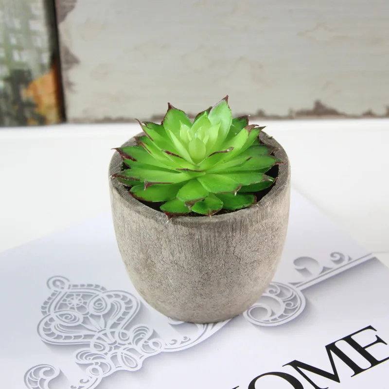 Artificial Plants Mini Succulent Fake Home Garden Decoration Bonsai Green Non-Flower | Дом и сад