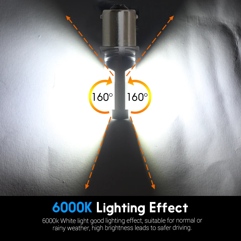 Cawanerl 1157 BAY15D 80 Вт 3200лм каждый комплект CSP Bead 6000 К белый 12 В автомобильная