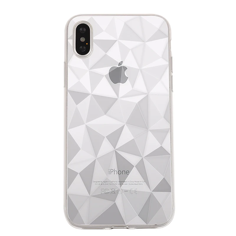 JONSNOW ТПУ чехол для iPhone X ультра тонкий мягкий силиконовый ромба Защитная крышка 6