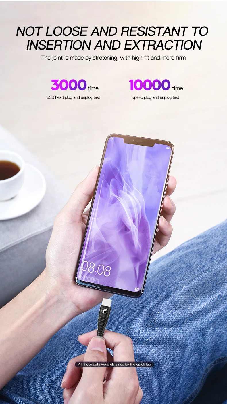 IPAKY usb type C кабель USB C кабель для мобильного телефона Синхронизация данных Быстрая зарядка type C кабель для huawei Xiaomi Redmi samsung LG