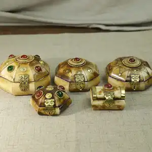 TJB991 кость тибетского яка под старину милые ювелирные шкатулки Непал старинные ремесла