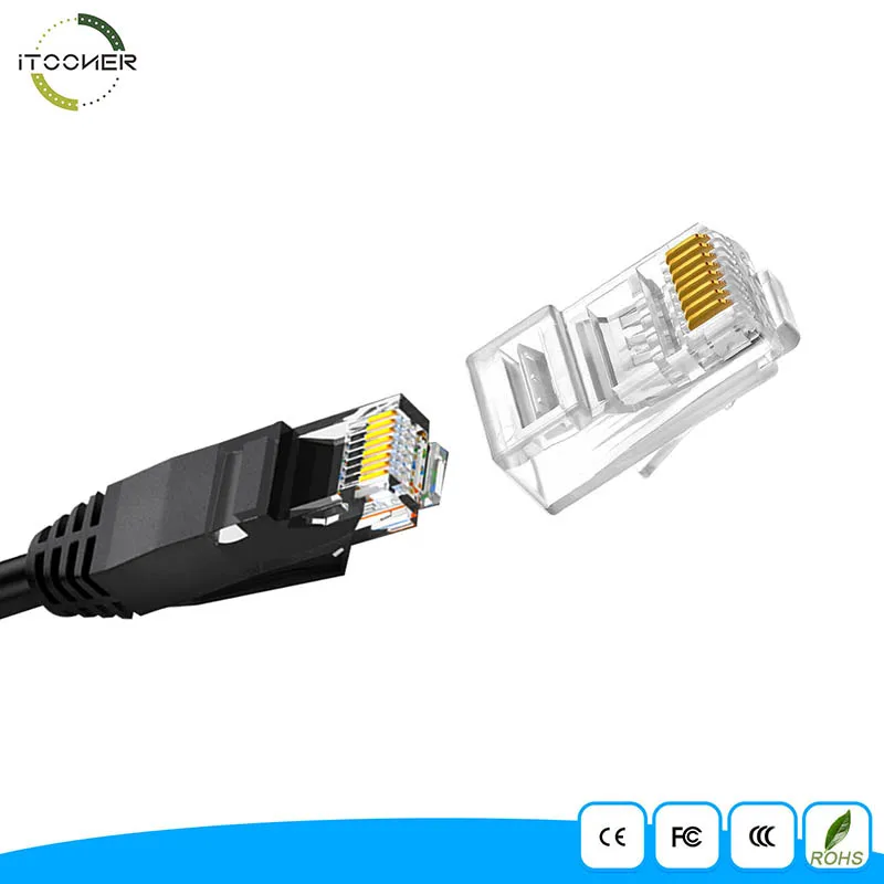CAT6e Gold-plated high quality 100pcs rj45 connector plug | Безопасность и защита