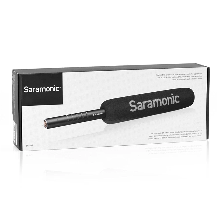 Saramonic SR-TM1/SR-TM7 супер-кардиоидный вещательный XLR дробовик конденсаторный микрофон камеры для Canon Nikon DSLR sony видеокамеры