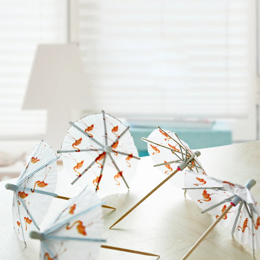 20 шт. форма зонта для торта фламинго принты кексы пики еды Фруктовые чаши