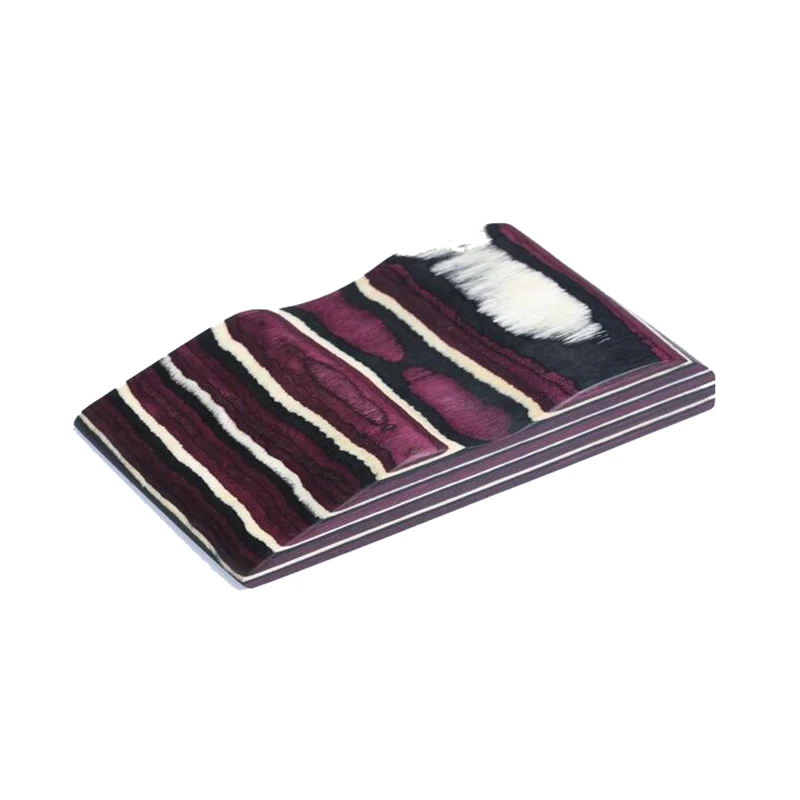 

USA laminates color wood Knife handle wood Tableware / plate wood purple white color 2piece/lot Handmade wood material