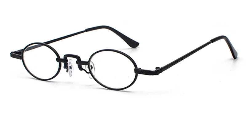 black with clear Peekaboo, маленькие круглые солнцезащитные очки для женщин, Ретро стиль, золотая металлическая оправа, Винтажные Солнцезащитные очки для мужчин, унисекс, красные, черные, УФ 400 - Цвет линз: black with clear