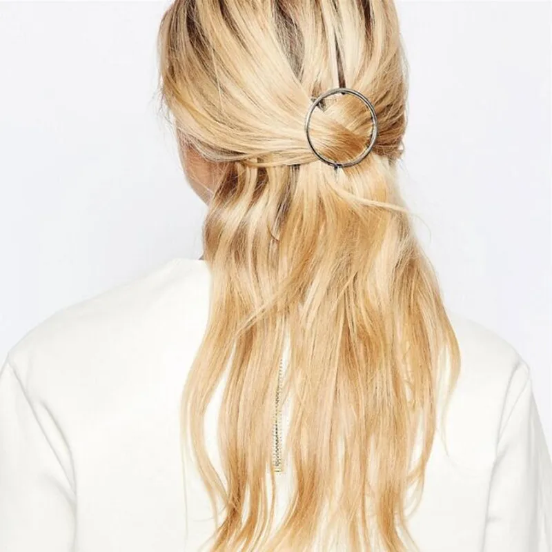 Cool Fashion Headdress Tiara Alloy Circle Hair Clips Hairgrips Women Pins Boby Bride Accessories diademas para mujer | Украшения и