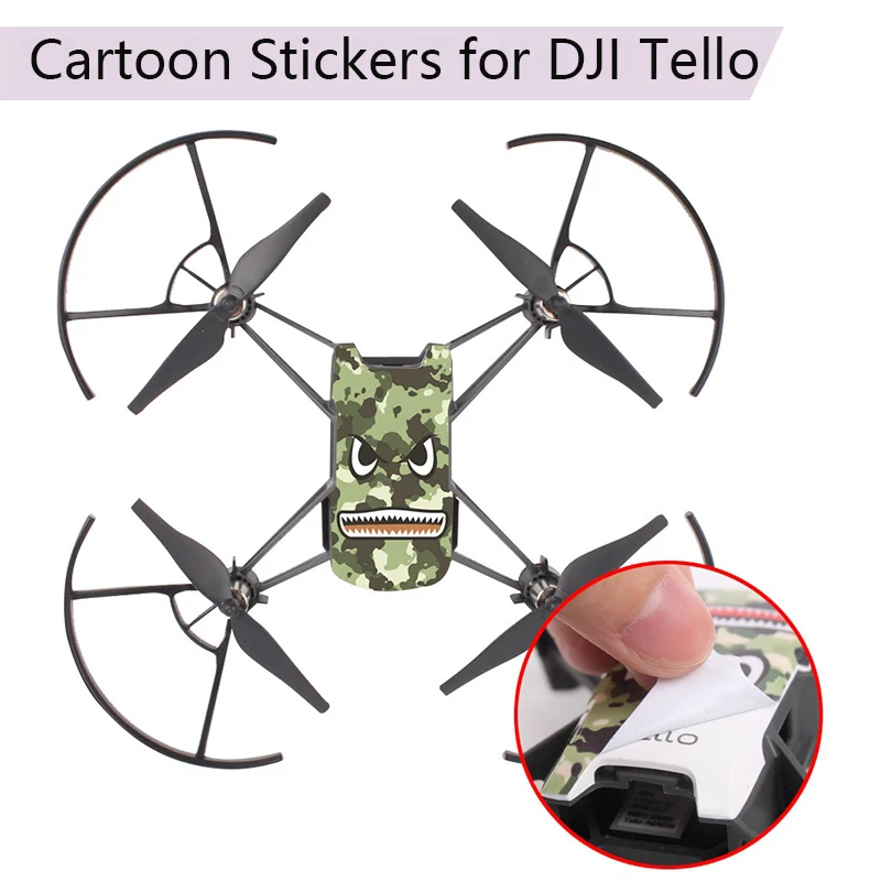 3 шт. крутой ПВХ мультяшный стикер s для DJI Tello Drone наклейки на тело цветные кожаные