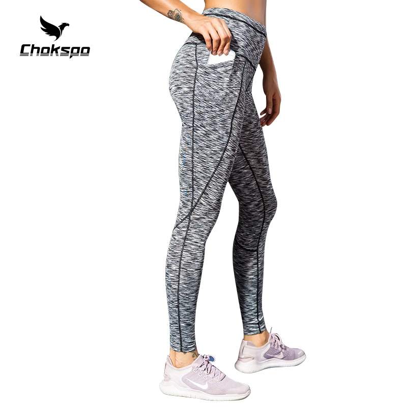Chokspo Vrouwen Yoga Broek Sexy Sport Pants With Pockets For Women Seamless Fitness Legging Dragen Elastische Slanke | Спорт и
