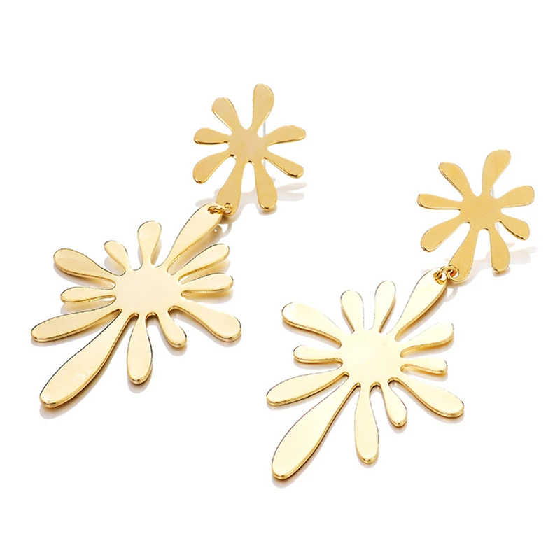 YINZOU 2018 New Europe&ampAmerica Style Big Alloy Flower Earrings For Women Fashion Summer Accessories Elegant Sweet Brinco 6744 | Украшения