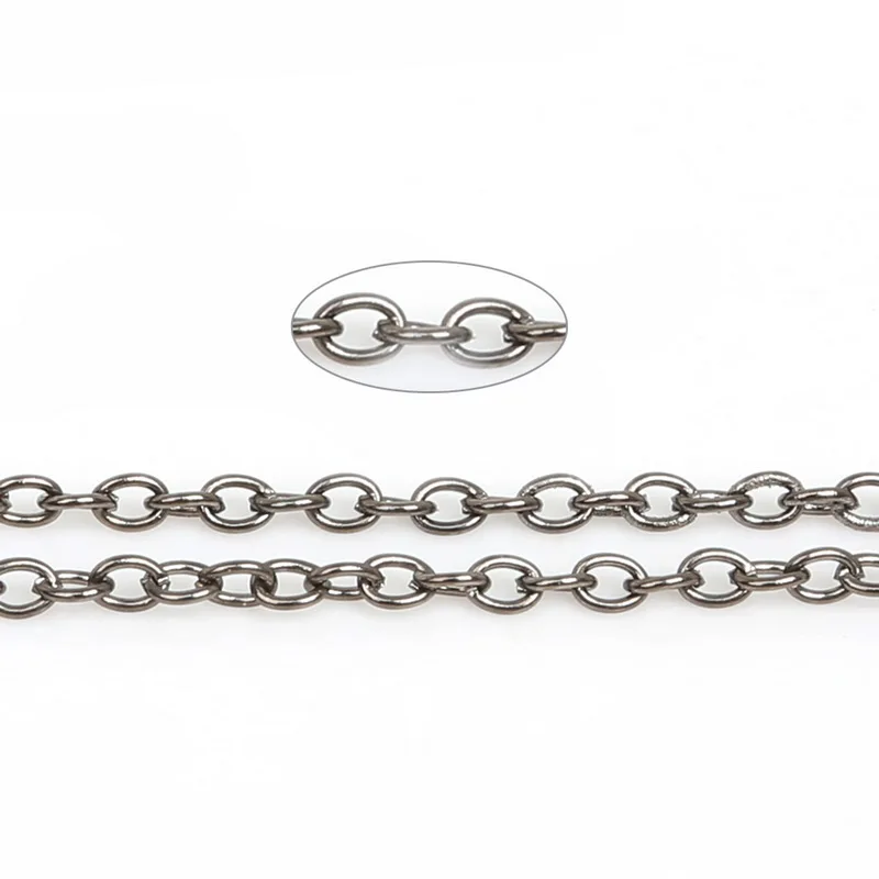 Металлические металлические цепи с покрытием серебряная фурнитура для