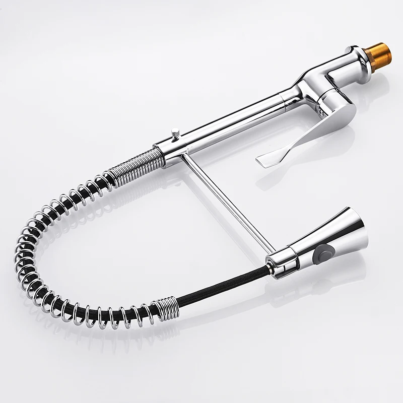 

Fapully Best Chrome Faucet Flexible Mixer Tap Single Handle Hole Deck Mount Kitchen Sink Faucet Pull Out Down Torneira 988-33