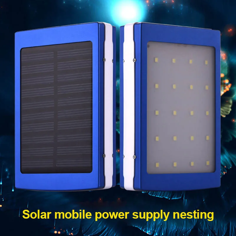 Новый двойной USB Солнечный Мобильный Внешний аккумулятор гнездовой портативный