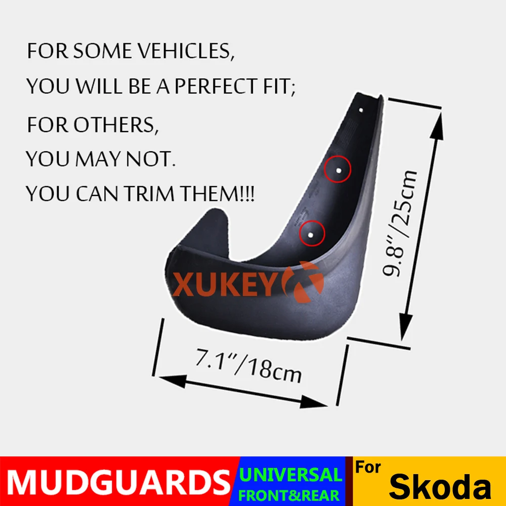 Фото Набор универсальных брызговиков, брызговики, брызговики для Skoda Citigo Fabia Octavia Rapid Roomster Yeti 6Y 5J NJ 1U 1Z 5E №5