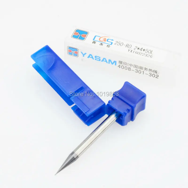 4 шт. твердосплавные концевые фрезы CGS R0.15 R0.2 R0.25 R0.3 R0.35mm R0.4 для обработки серебра |