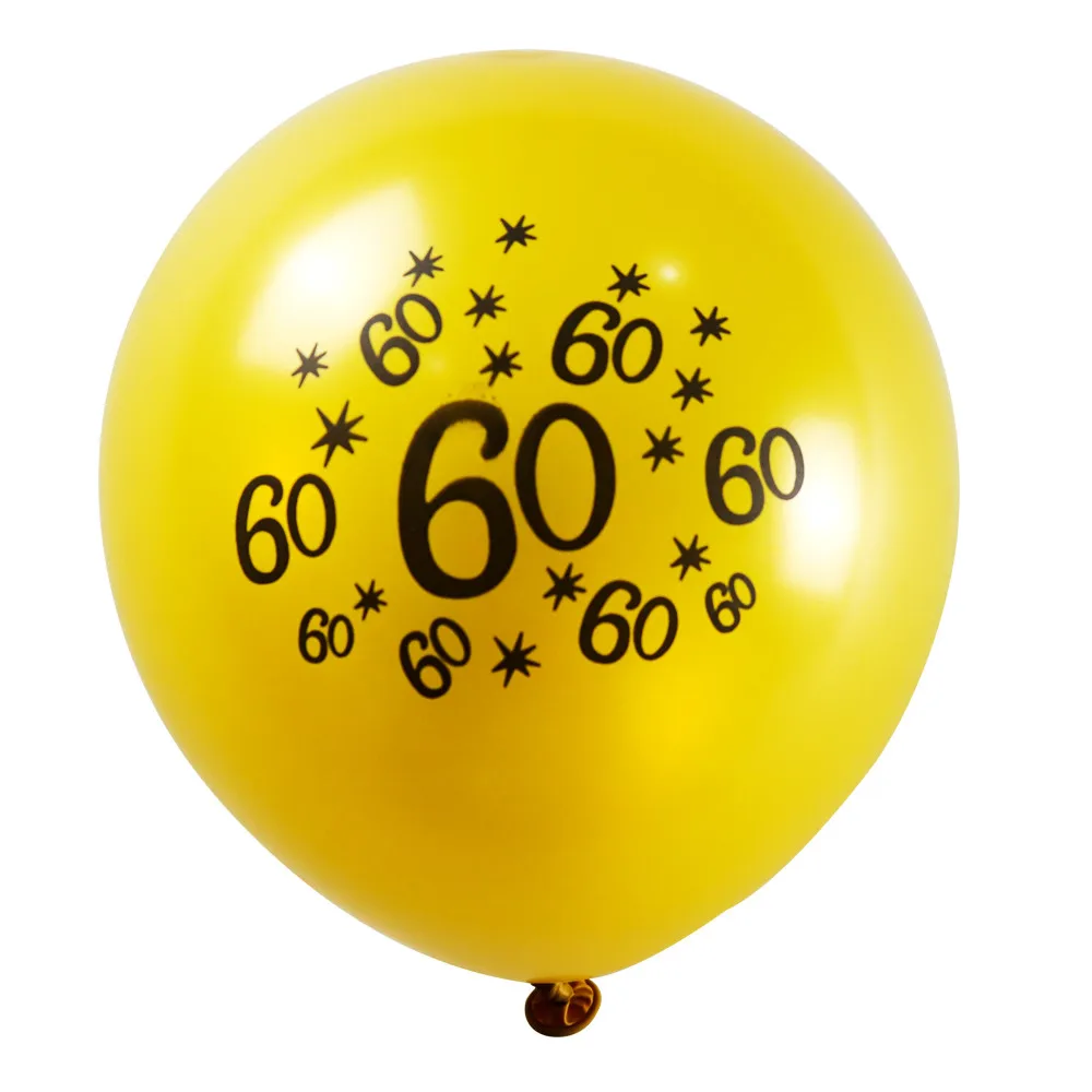 Золотые латексные воздушные шары 12 дюймов 10 шт. 30/40/50/60/70 лет|Воздушные и аксессуары| |
