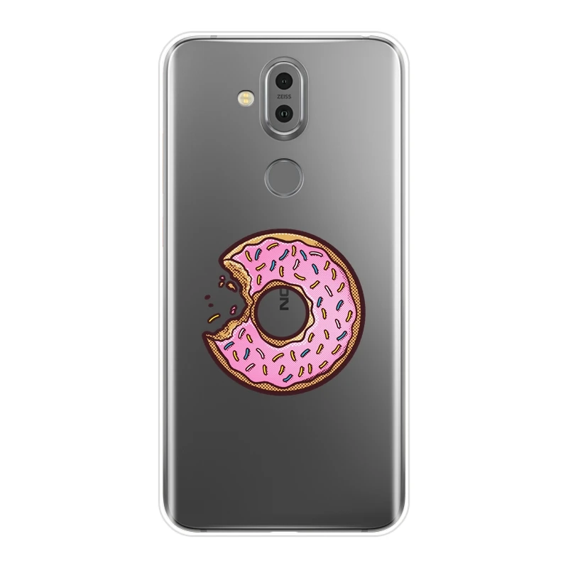 Чехол для Nokia 7 1 6 5 3 2 Plus пончик мороженое Cooky ilicone мягкая задняя крышка чехол