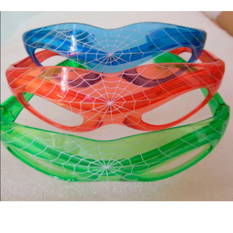 2018 Led Wedding Dress 20pcs/lot Luminous Spiderman Glasses Cool Flashing Glow In The Dark Colorful Toys For Children And Adult | Дом и сад