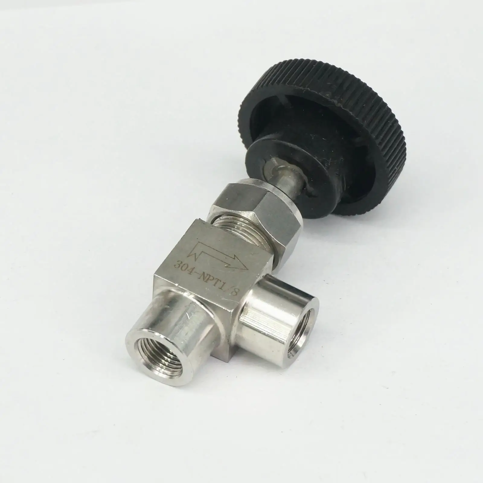 

1/8" NPT Female Elbow Needle Valve 304 Stainless Steel Flow Control