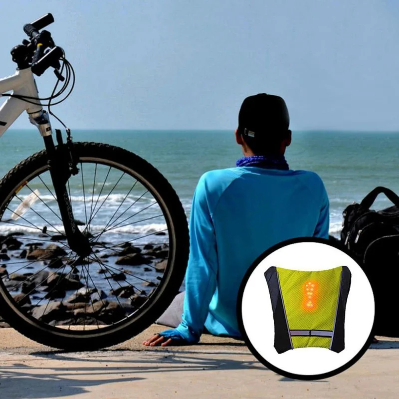 Светоотражающий Жилет для велосипеда 30 светодиодный сигнальный фонарь