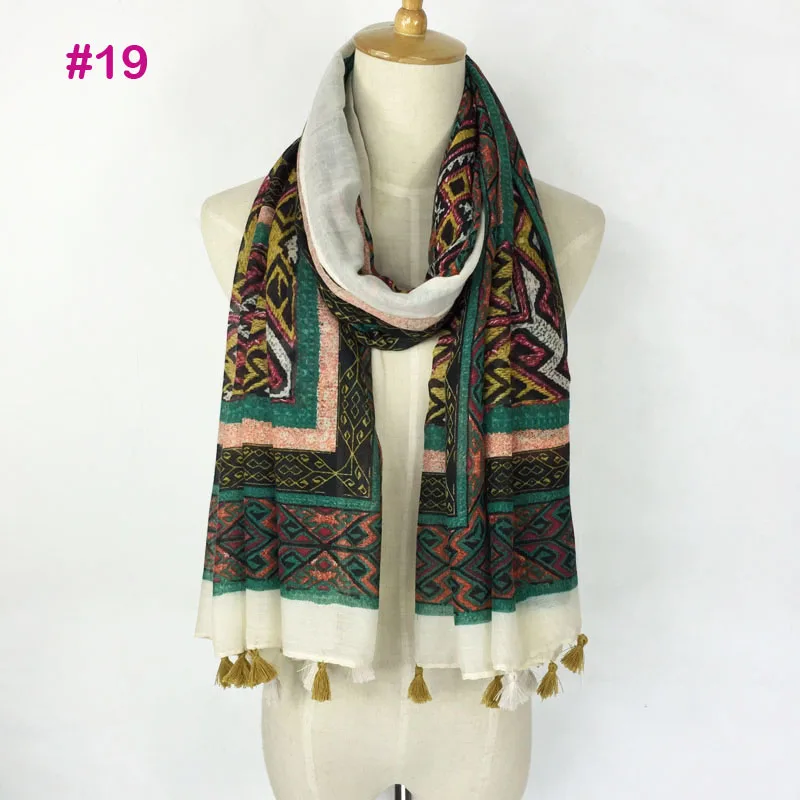 Женский хлопковый шарф с принтом пейсли большой размер синий 2018|printed scarf|fashion