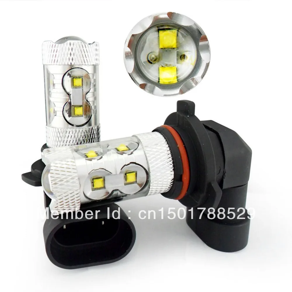 

Free Shipping 2x50w hb3 9005 Cree Chips High Power Led Car Fog light drl Auto fog lamp car fog Canbus bulb