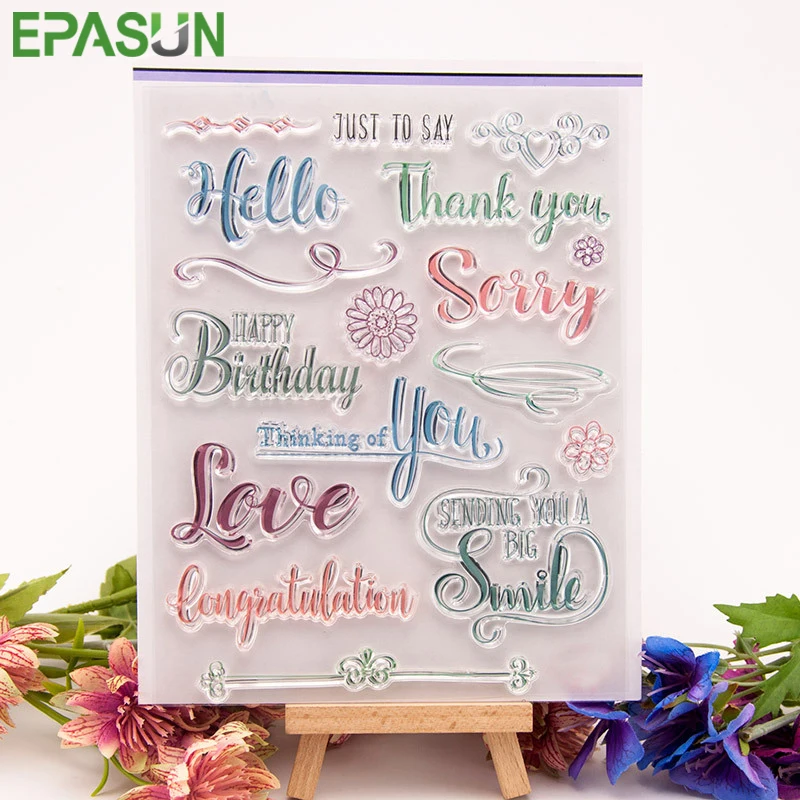 

Transparent Stamp for Scrapbooking Letter DIY Card Seal Stamp Sheet Card Making Craft Decoration for Photo Album