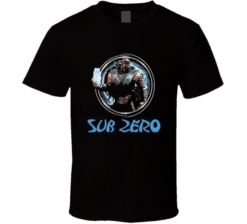 Мужская футболка для видеоигр Sub Zero Mortal Kombat 9|Мужские футболки| |