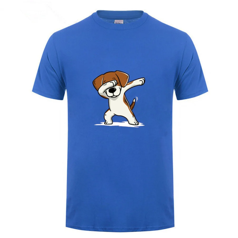 2018 уникальная мужская футболка Dabbing Beagle Harajuku Повседневная с принтом в греческом