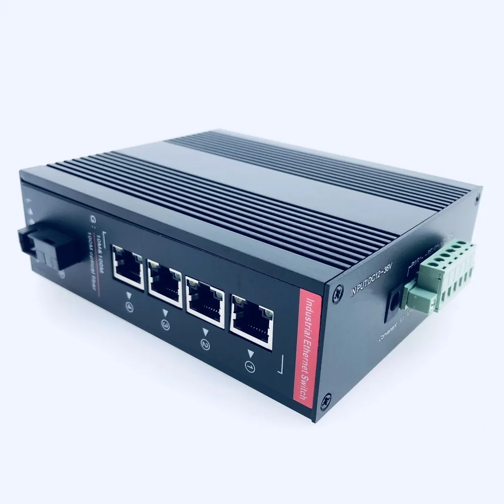 Industial Ethernet коммутатор 10/100 м волоконный конвертер в RJ45 1SC и 4 * медиаконвертер сеть B