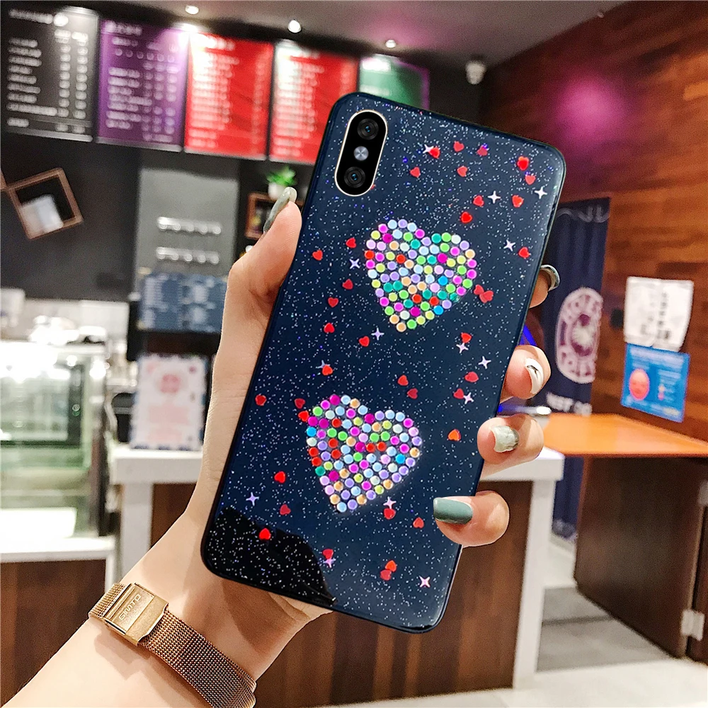 Flash glitter Soft TPU Case For Samsung Galaxy j2 Prime G532 2016 Diamond double love pattern Cover J5 J7 |