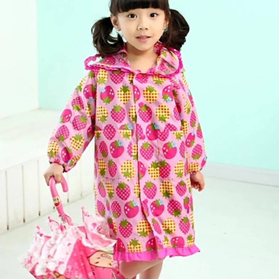 Водонепроницаемый детский дождевик для девочек Женский дождевой костюм пончо