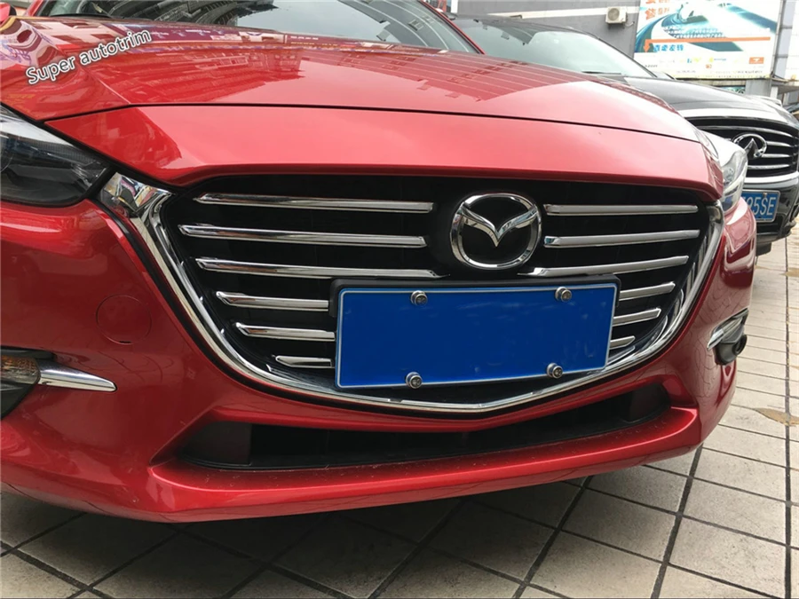Яркая хромированная накладка на решетку радиатора для Mazda 3 AXELA Sedan Hatchback 2017 2018