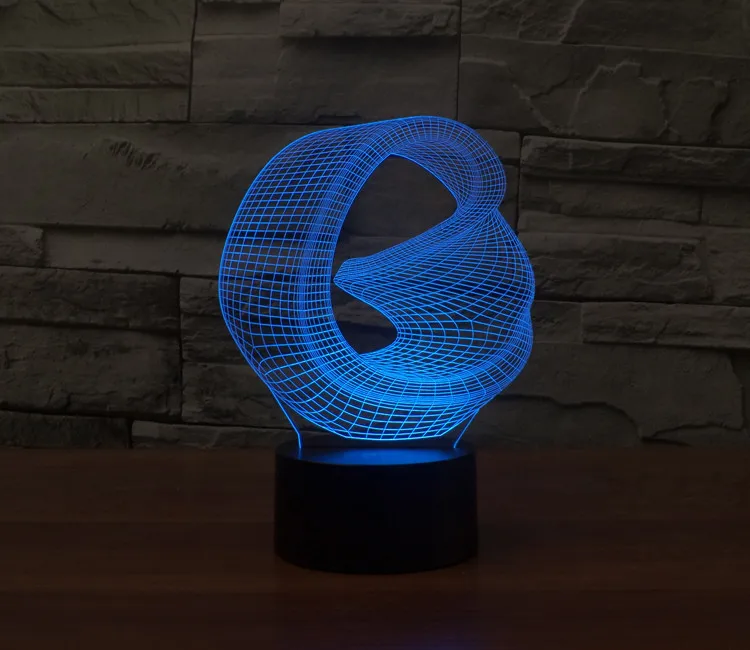 2017 уникальный абстрактный геометрический минималистичный 3D USB светодиодный