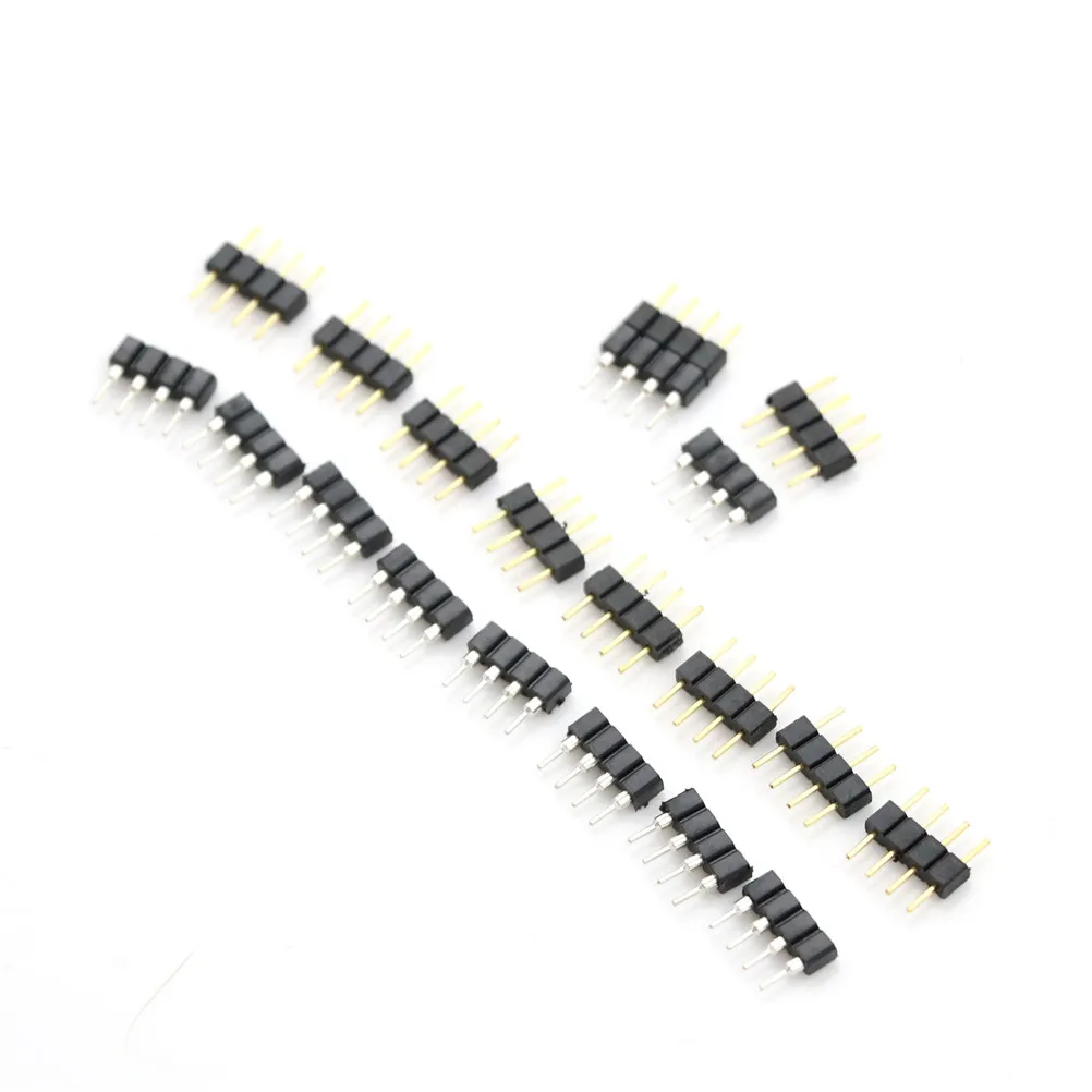 10 шт./лот 4pin RGB Разъем 4 Pin игла мужской и женский Тип для 5050 3528 Светодиодные полосы