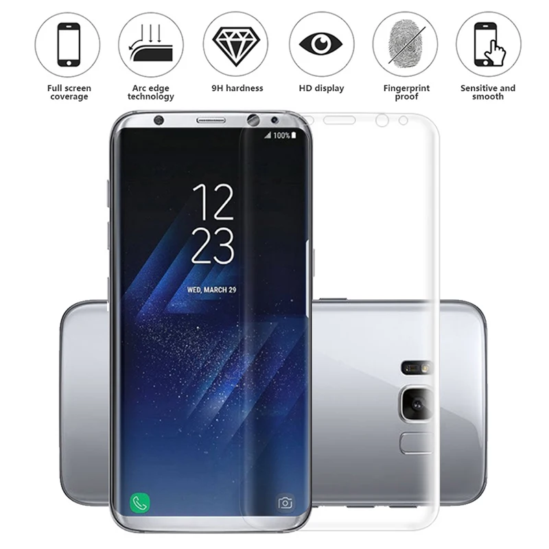 Прозрачная защитная пленка HD для домашних животных 3D нано Samsung Galaxy S8 S6 Edge S7 S9 Plus не