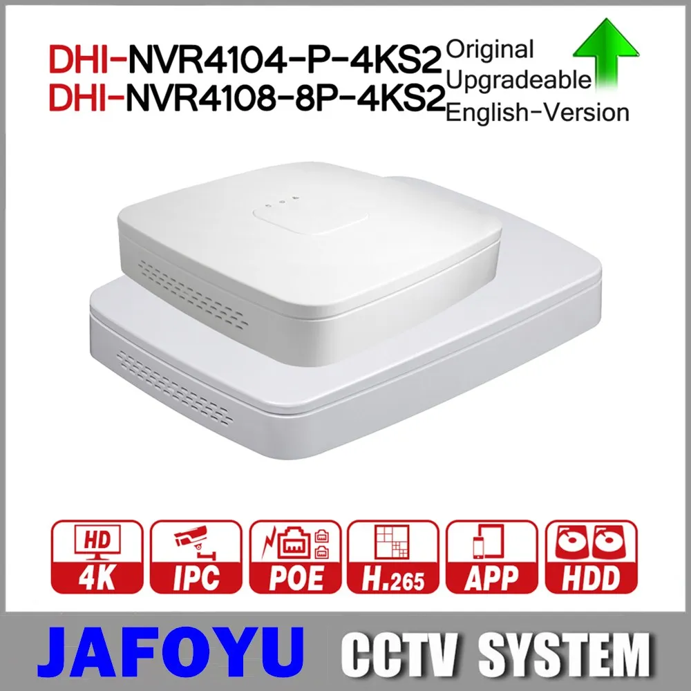 DH 4K POE NVR NVR4104 P 4KS2 NVR4108 8P с 4/8ch PoE h.265 видеорегистратор Поддержка ONVIF 2 4 SDK CGI