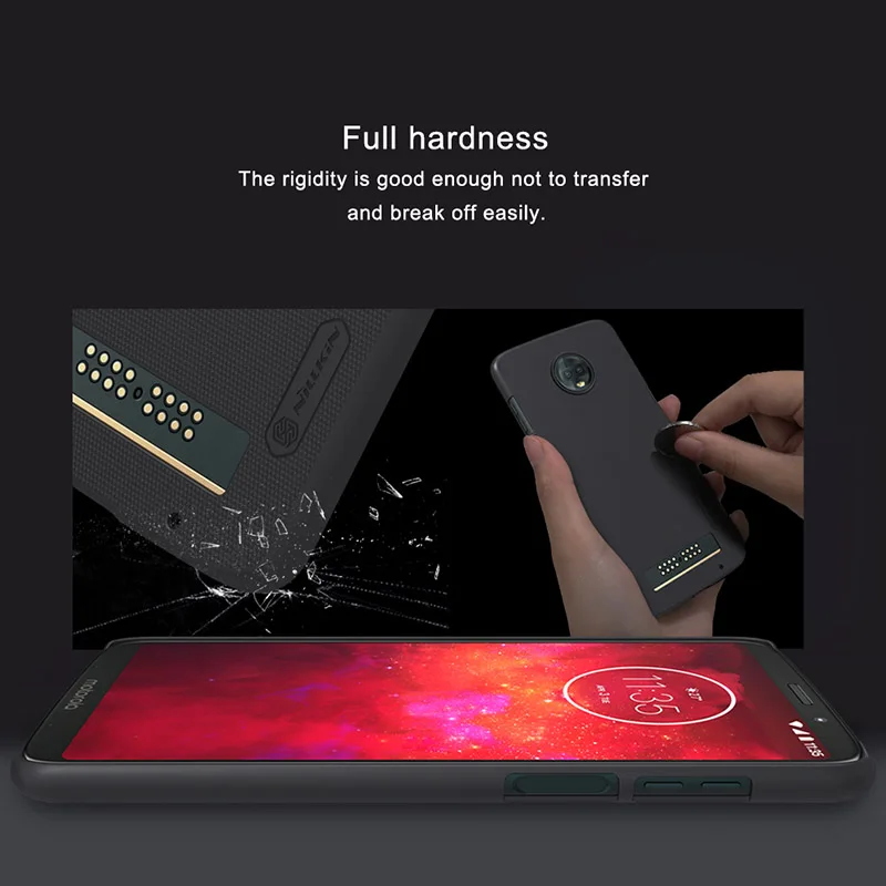 Чехол Nillkin для Motorola MOTO Z3 чехол Play суперматовый из поликарбоната жесткий матовый