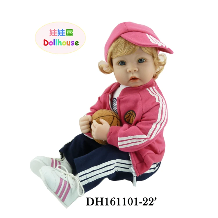 Новое поступление 2018 Реалистичная мягкая виниловая кукла реборн 56 см