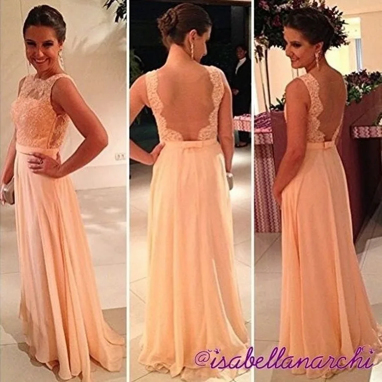 vestidos New 2014 Sexy A-Line Custom Made Elegant Crew See Through Ruffles Sheer Lace Floor-Length Formal Dress Evening Dresses | Свадьбы и