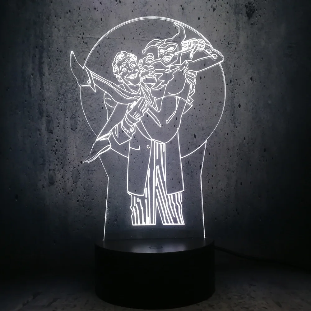 Мистер Клоун держит мисс клоун светодиодный лампы 7 цветов освещение ночного