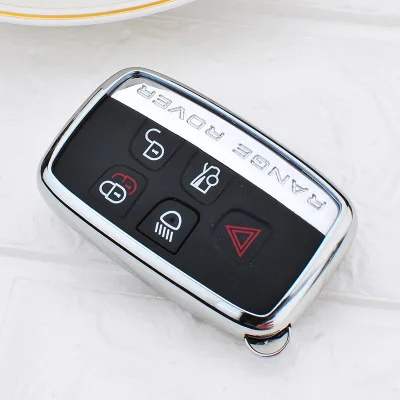 silver Мягкий чехол для ключей автомобиля из ТПУ для Land Rover A9 Range Rover Sport Evoque Freelander 2 Jaguar XE XJ XJL XF C-X16 V12 гитара F X Typ - Название цвета: silver