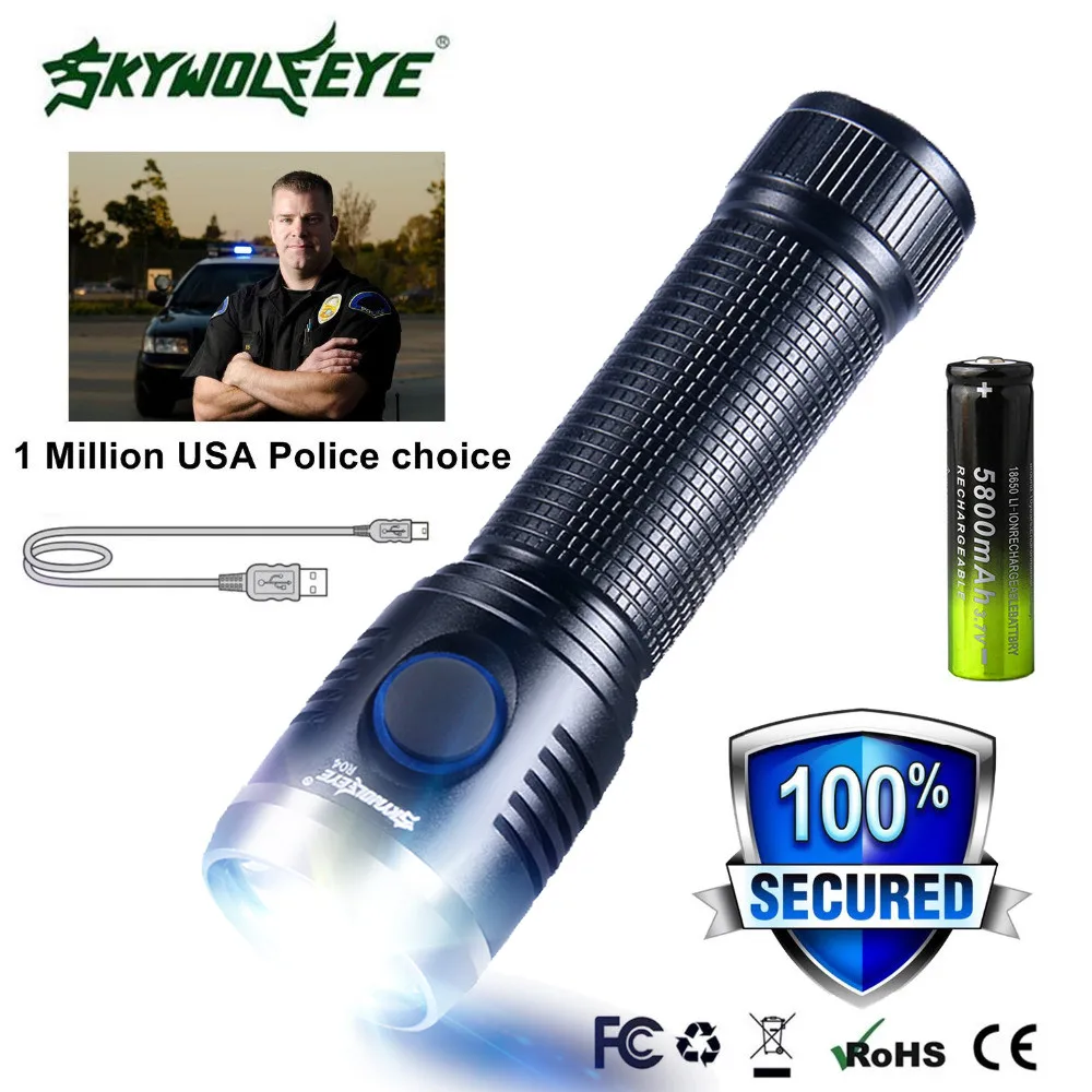 Новинка 2019 высокое качество мини USB Перезаряжаемый T6 уличный военный