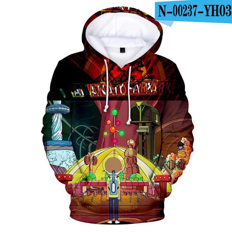 Мужские толстовки и свитшоты с 3D принтом Рик Морти забавная куртка капюшоном ricky y