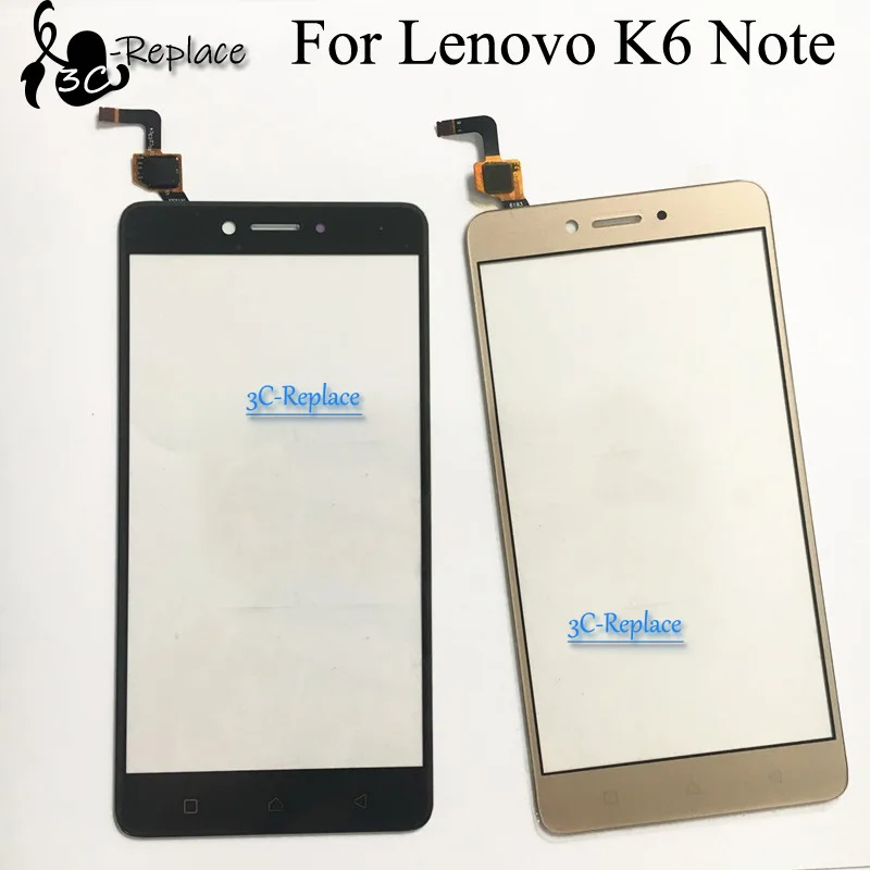 Белый/черный/золотой 5 дюймовый сенсорный экран дигитайзер для Lenovo K6 Note K6Note / Plus