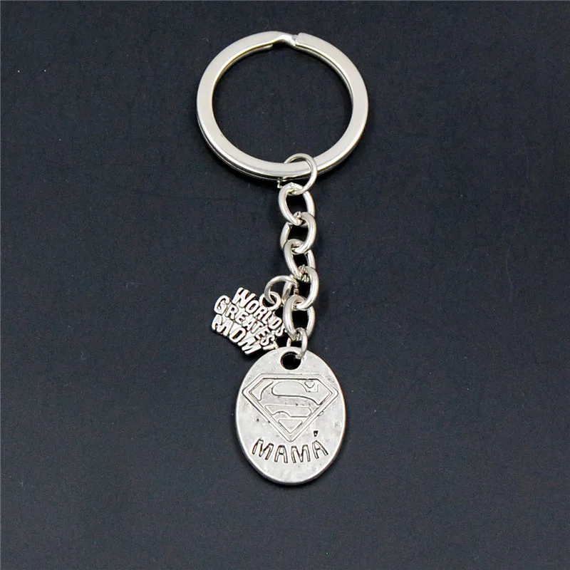 1 шт. брелок для ключей Super Mom круглый сделай сам подарок на день матери|key chain|key ringkey