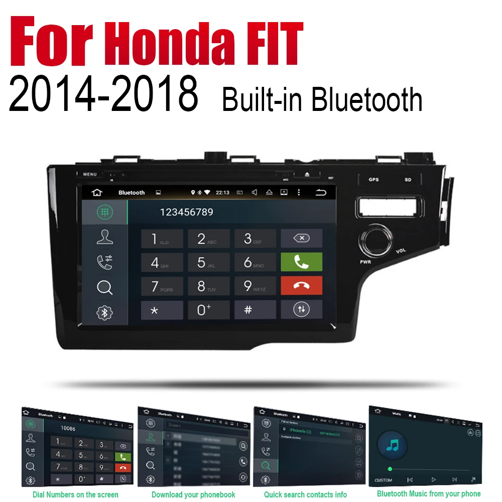 Android автомобильный DVD GPS Navi для Honda FIT 2014 ~ 2018 плеер навигация WiFi Bluetooth