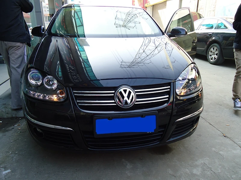 AKD Автомобиль Стайлинг для фары для Volkswagen Jetta 2006-2011 Jetta Gli светодиодный круглая фара-ореол светодиодный Drl Hid Bi Xenon авто аксессуары