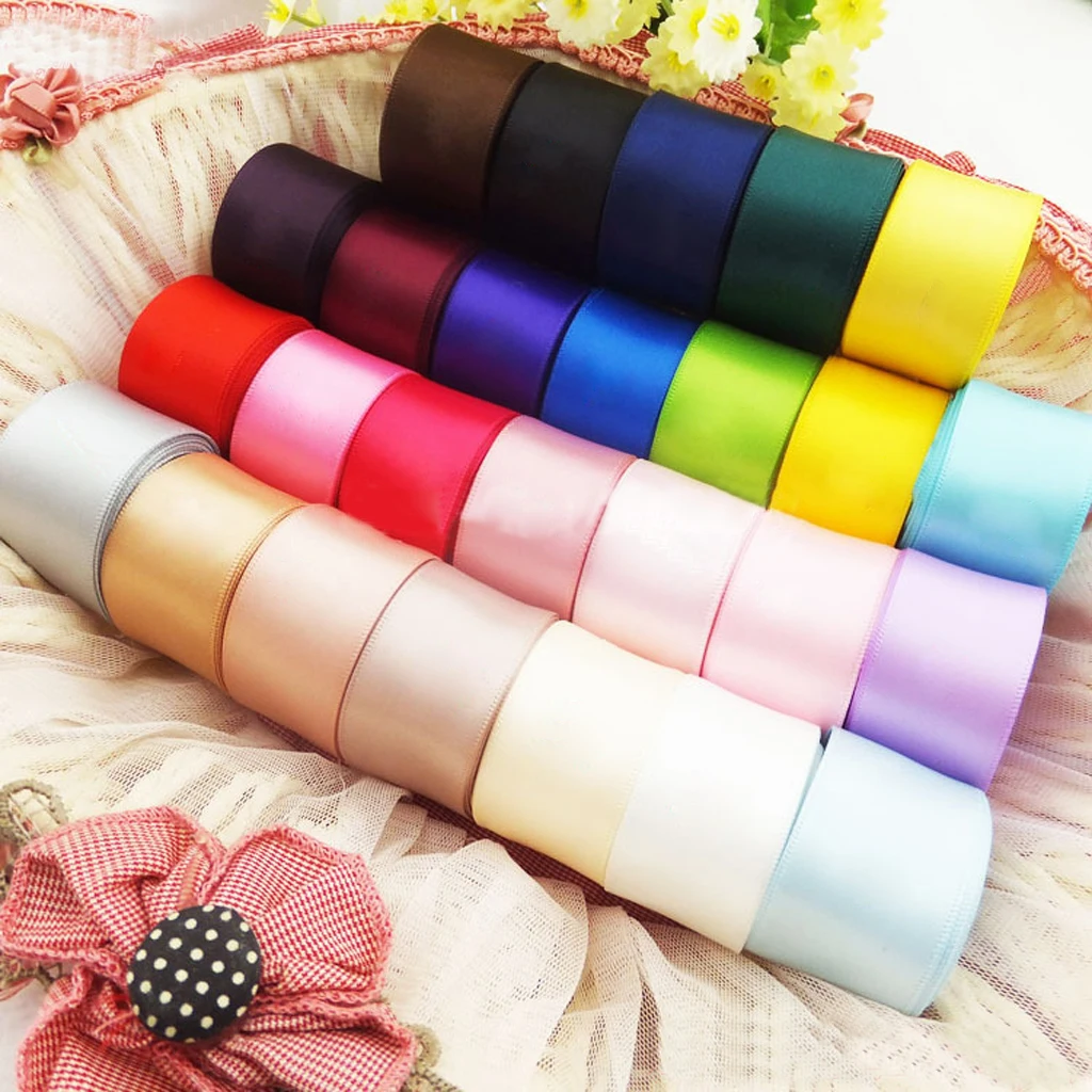 

Декоративная атласная лента для рукоделия DIY 1yd x 40 мм 24 шт. разноцветная ткань для шитья одежды DIY Свадебные украшения