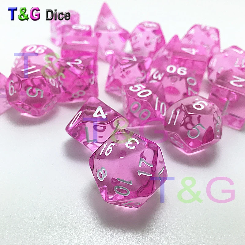 Новые конфеты цвет розовый кости 7 шт для dnd TRPG игры подарок на день рождения|dnd